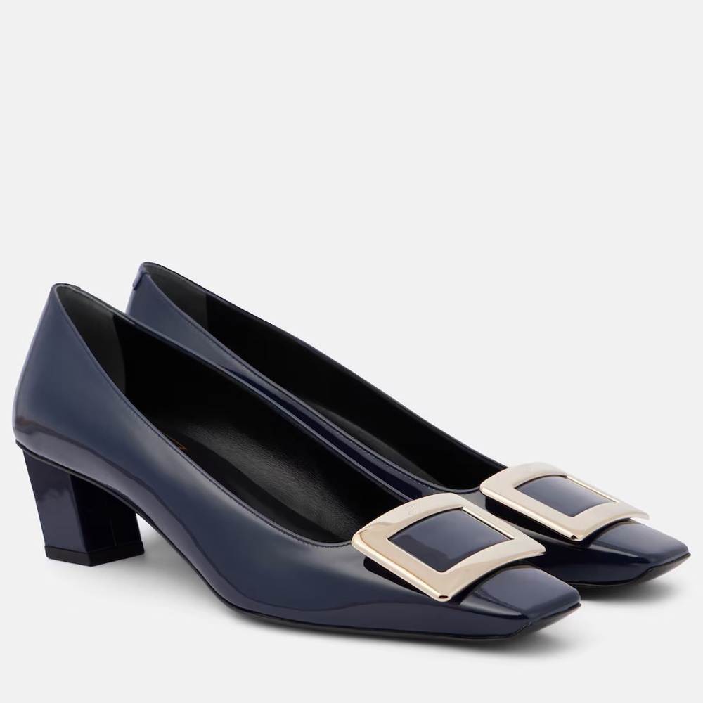 Roger Vivier Belle Vivier 45MM Leather Buckle Pumps
Brand new